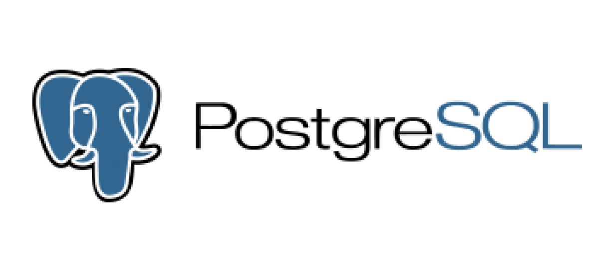 Logo des Database-Management-Systems PostgreSQL mit einem blauen Elefantenkopf und dem Text 'Str SQL'