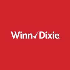 Red background with white text displaying 'Winn Dixie' logo.