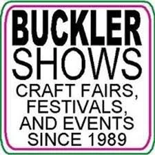 Sign for Buckler Shows advertising craft fairs, festivals, and events since 1989