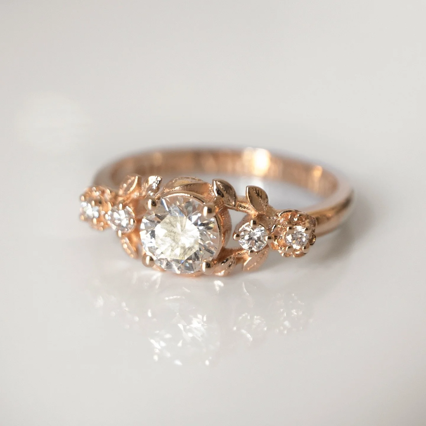 It&rsquo;s been a while since we made a classic floral engagement ring &mdash; and this diamond beauty was such a refreshing return to form. A dainty yet striking custom piece, full of delicate floral details, it was lovely pause from our bolder new 