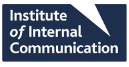 Logo of the Institute of Internal Communication featuring text on a dark blue background with a speech bubble design.
