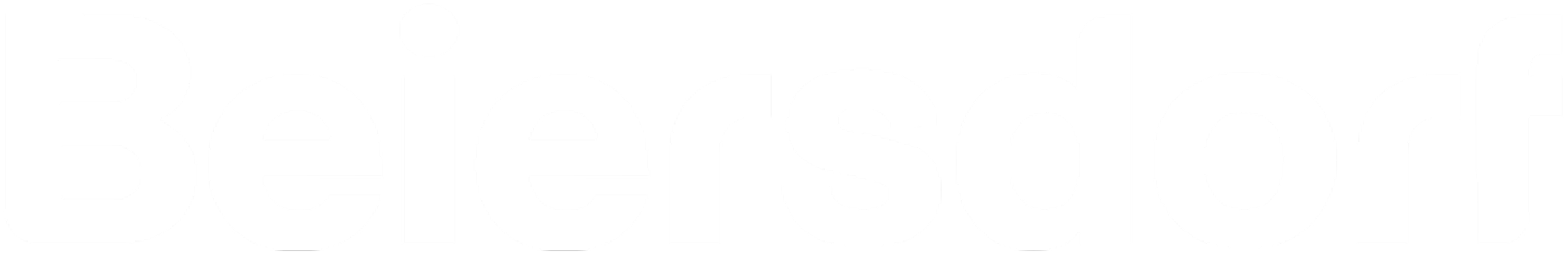 Beiersdorf logo in white text on transparent background