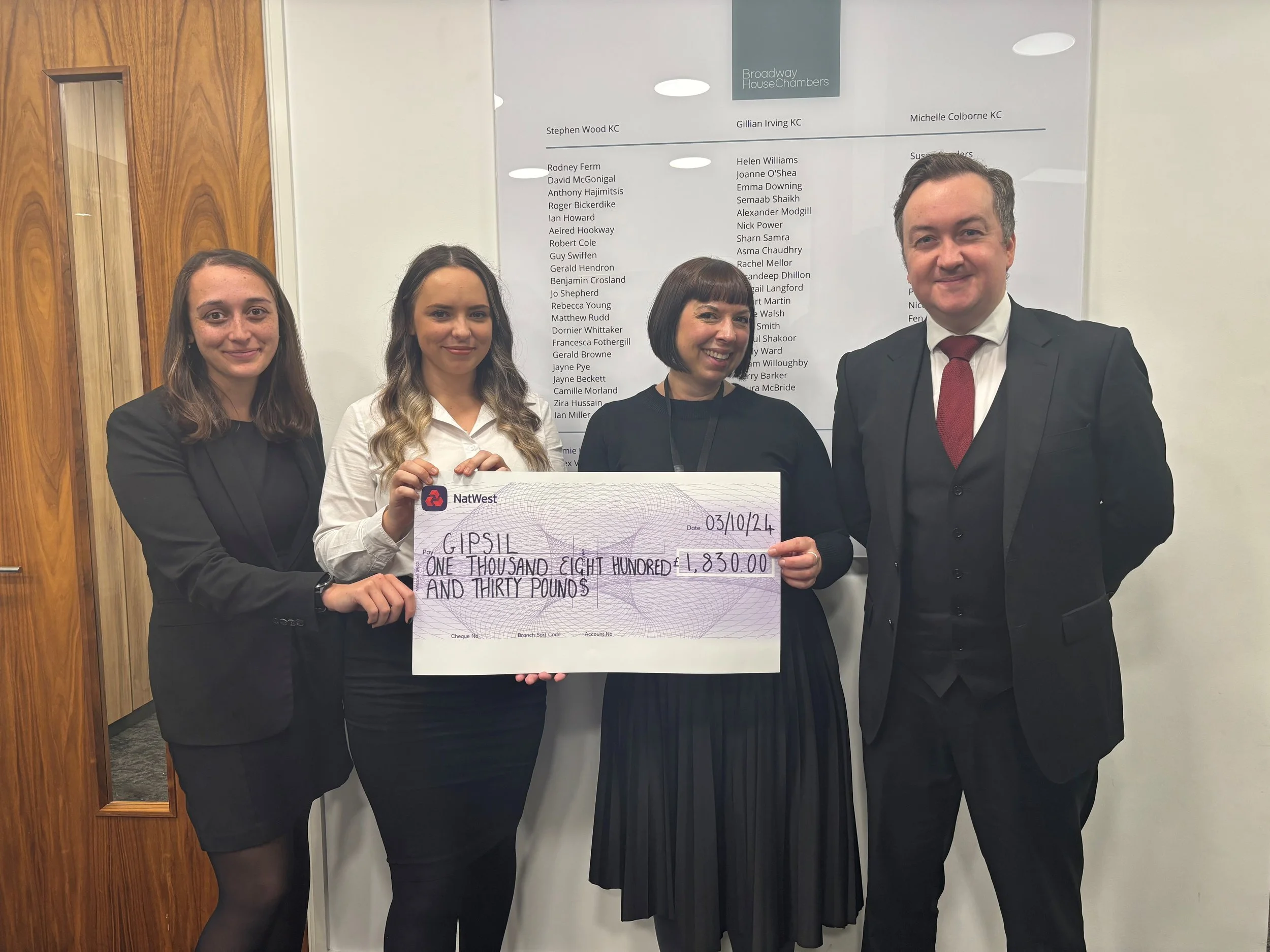 £1,830 Raised for GIPSIL’s Aim Project at the Financial Remedy Annual Conference