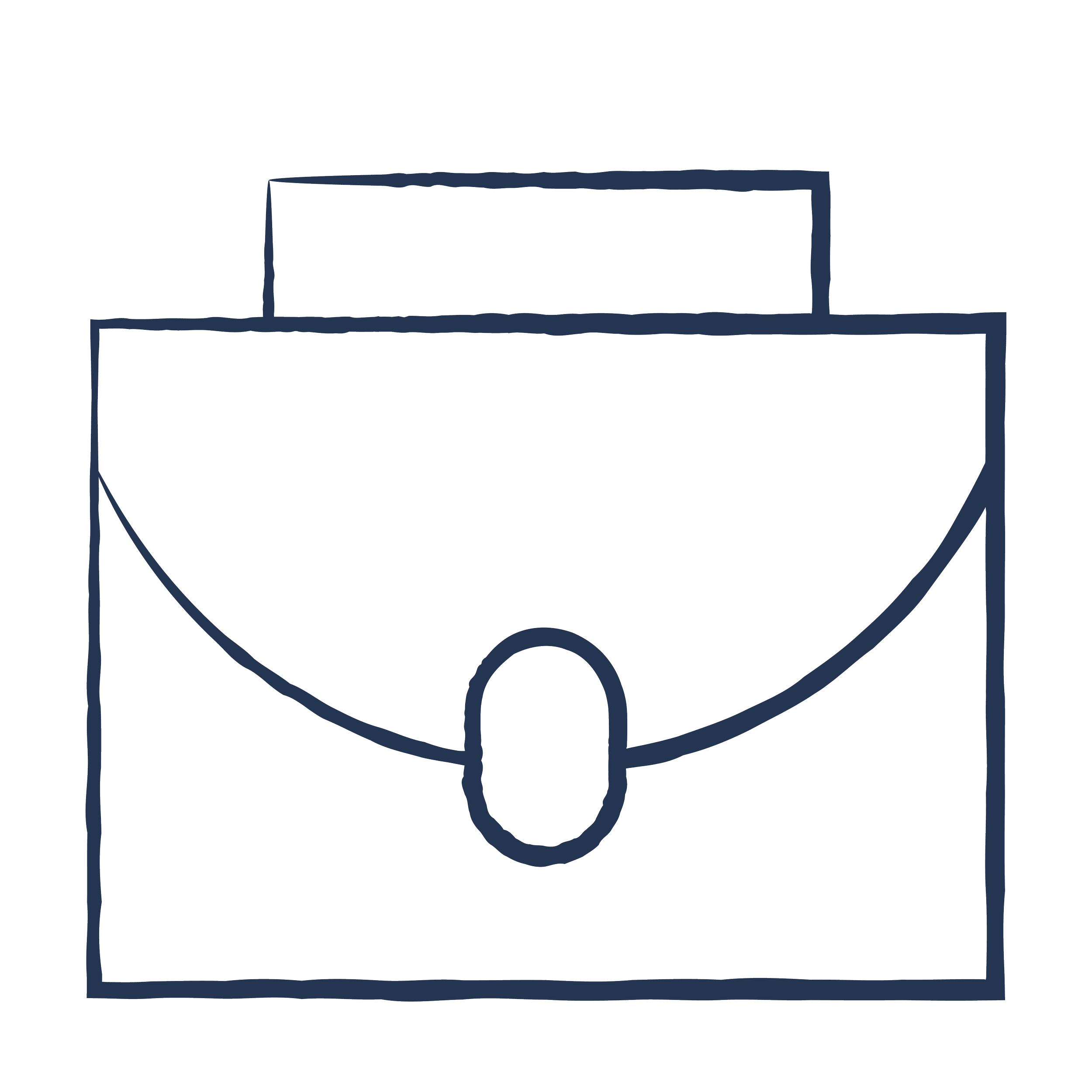 A simple line drawing of a shopping cart with a large rectangular basket, two wheels, and a handlebar.