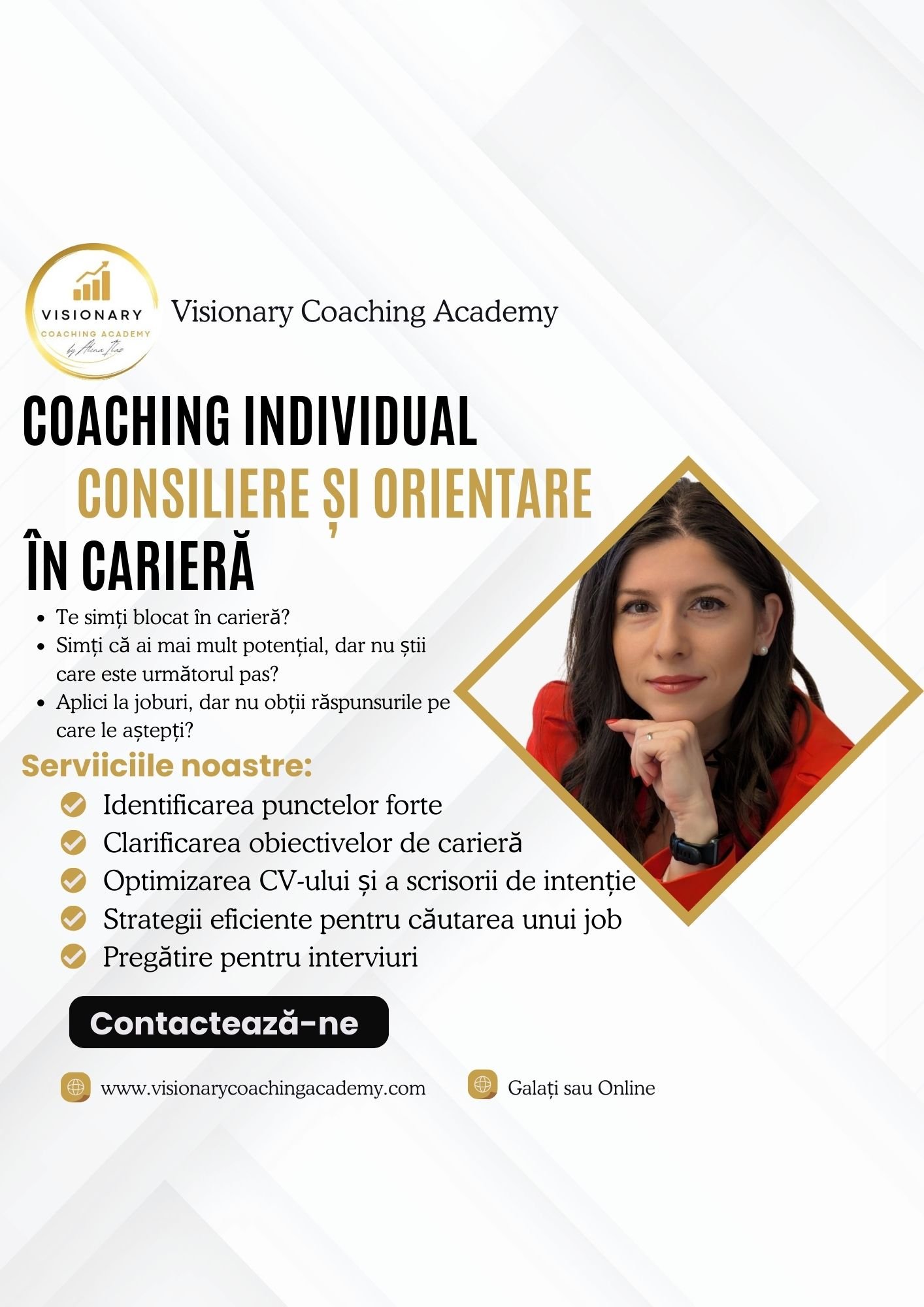 Coaching individual - Consiliere și orientare in carieră