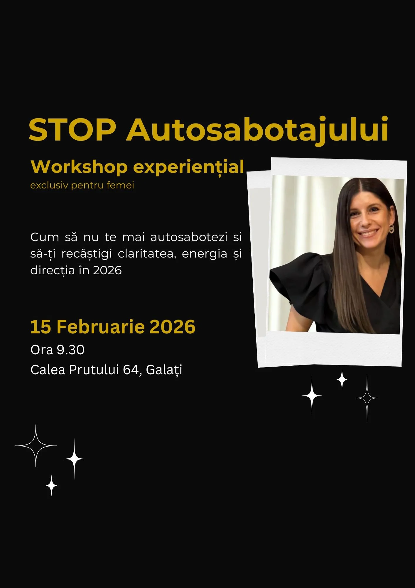 STOP Autosabotajului - Un workshop experiențial pentru femei