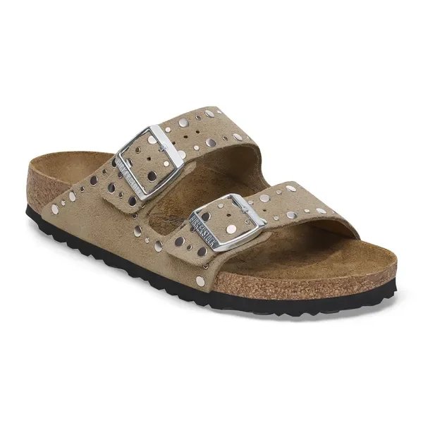 Birkenstock - Arizona Rivet Suede Leather Taupe