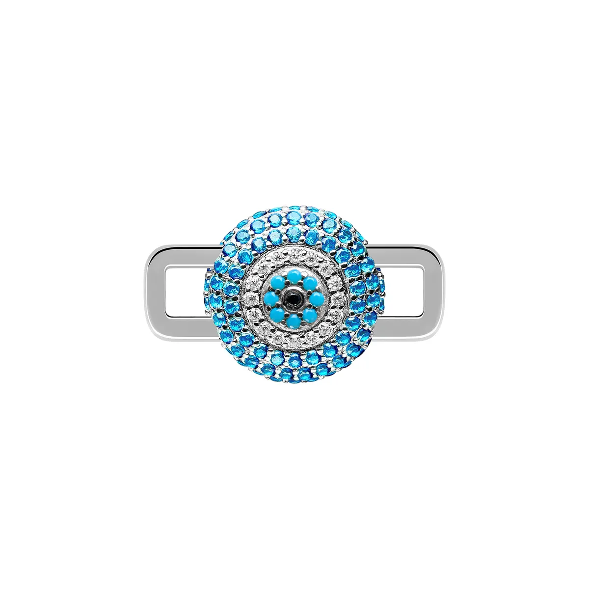 Poubel -Baby Blue Evil Eye Stoneset Charm