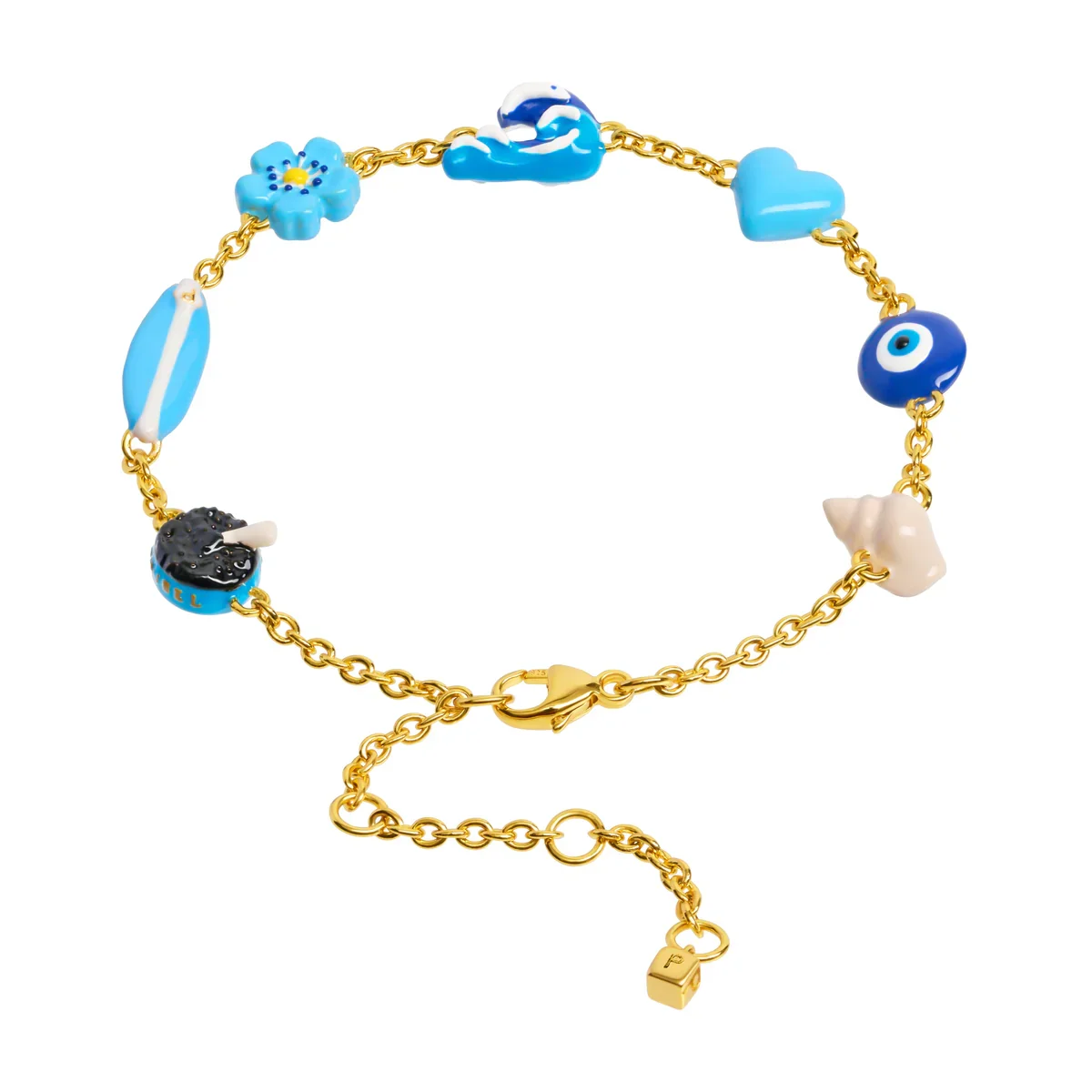 Poubel - L'Azur Mini Charm Bracelet (Gold)