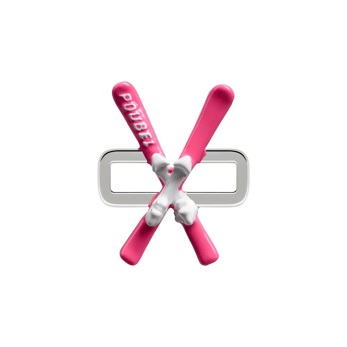 Poubel - Pink Skis Charm