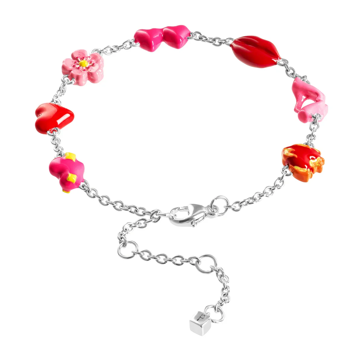 Poubel - L'Amour Mini Charm Bracelet (Silver)