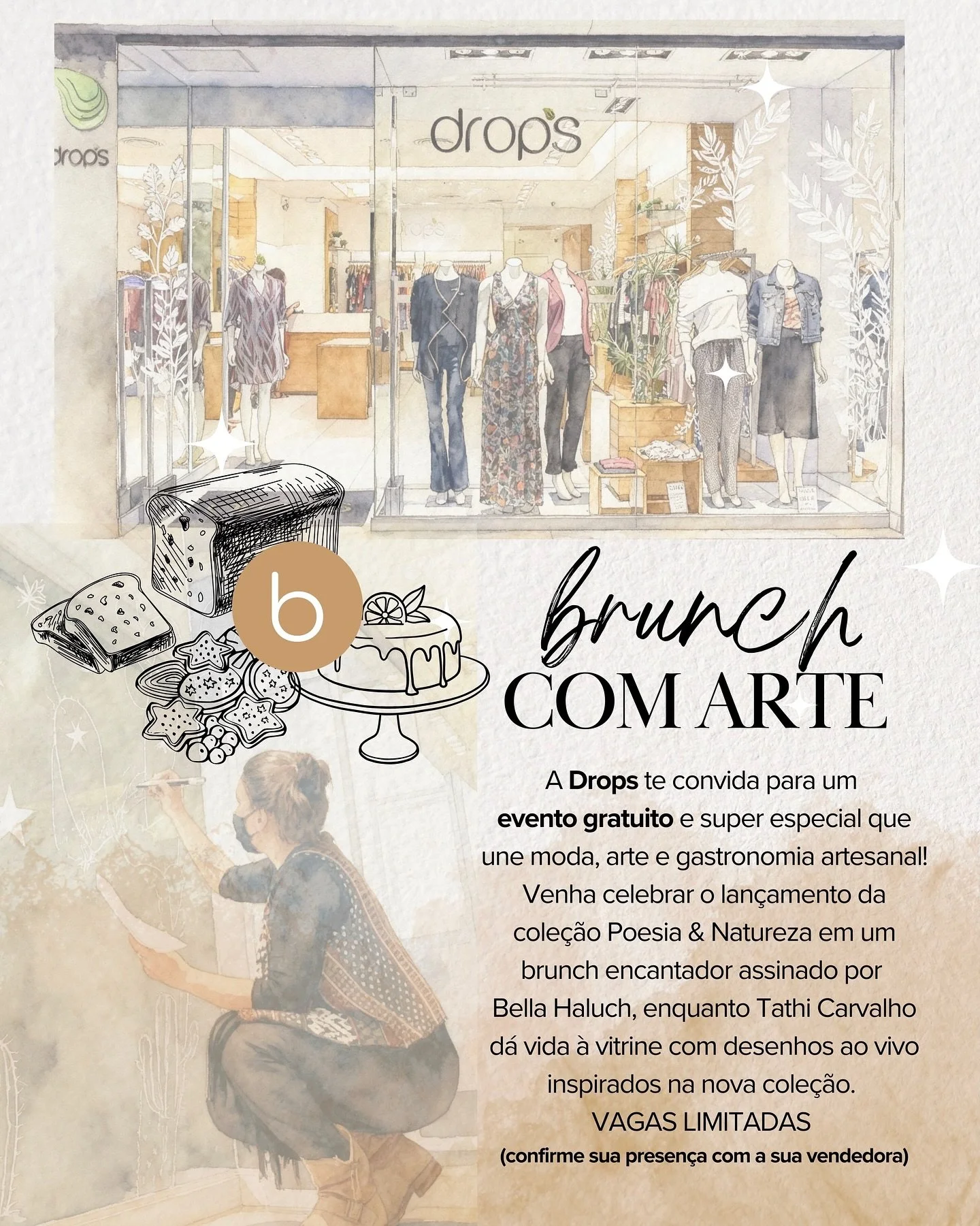 &ldquo;Onde tem Broah?&rdquo; A @dropsrio abriu espa&ccedil;o para um encontro super especial ✨

No Brunch com Arte, voc&ecirc; conhece a nova cole&ccedil;&atilde;o enquanto prova nossas delis preparadas por Bella Haluch, incluindo quitutes natalinos