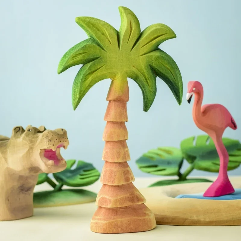small palm tree treleker bumbu toys with animals.webp