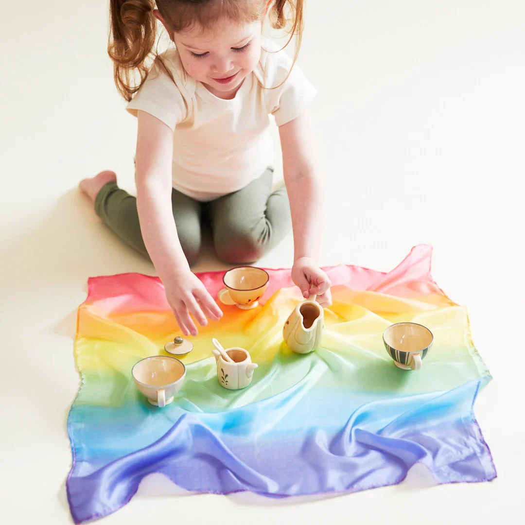 mini playsilk rainbow play regnbue lekesilke.webp