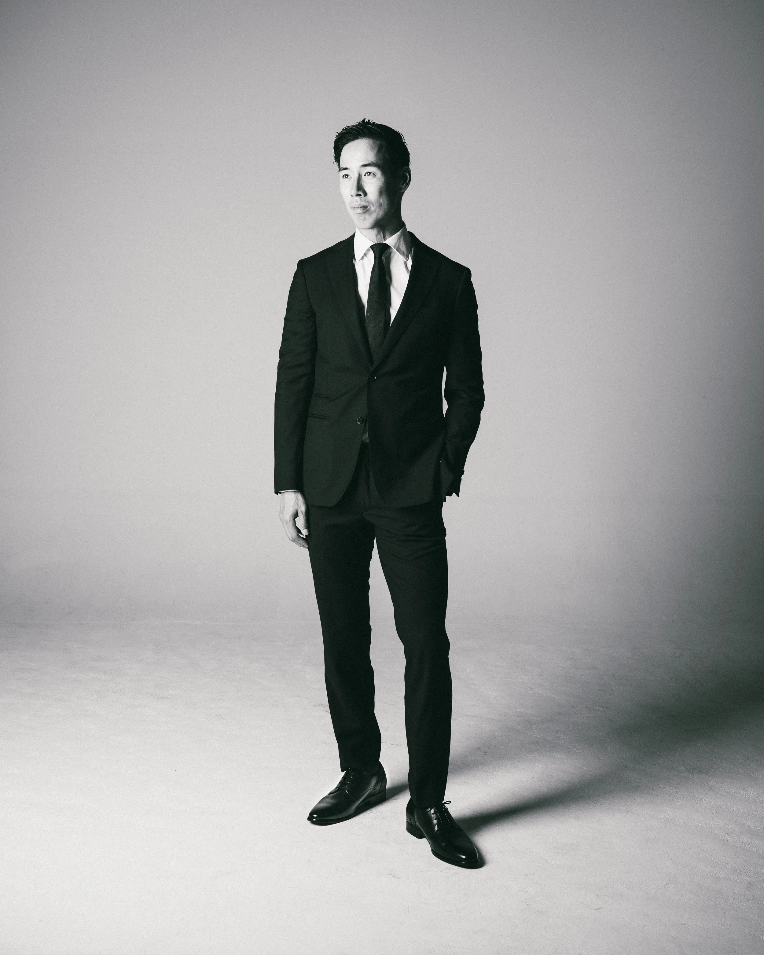 Asian male model in formal suit Melbourne Australia