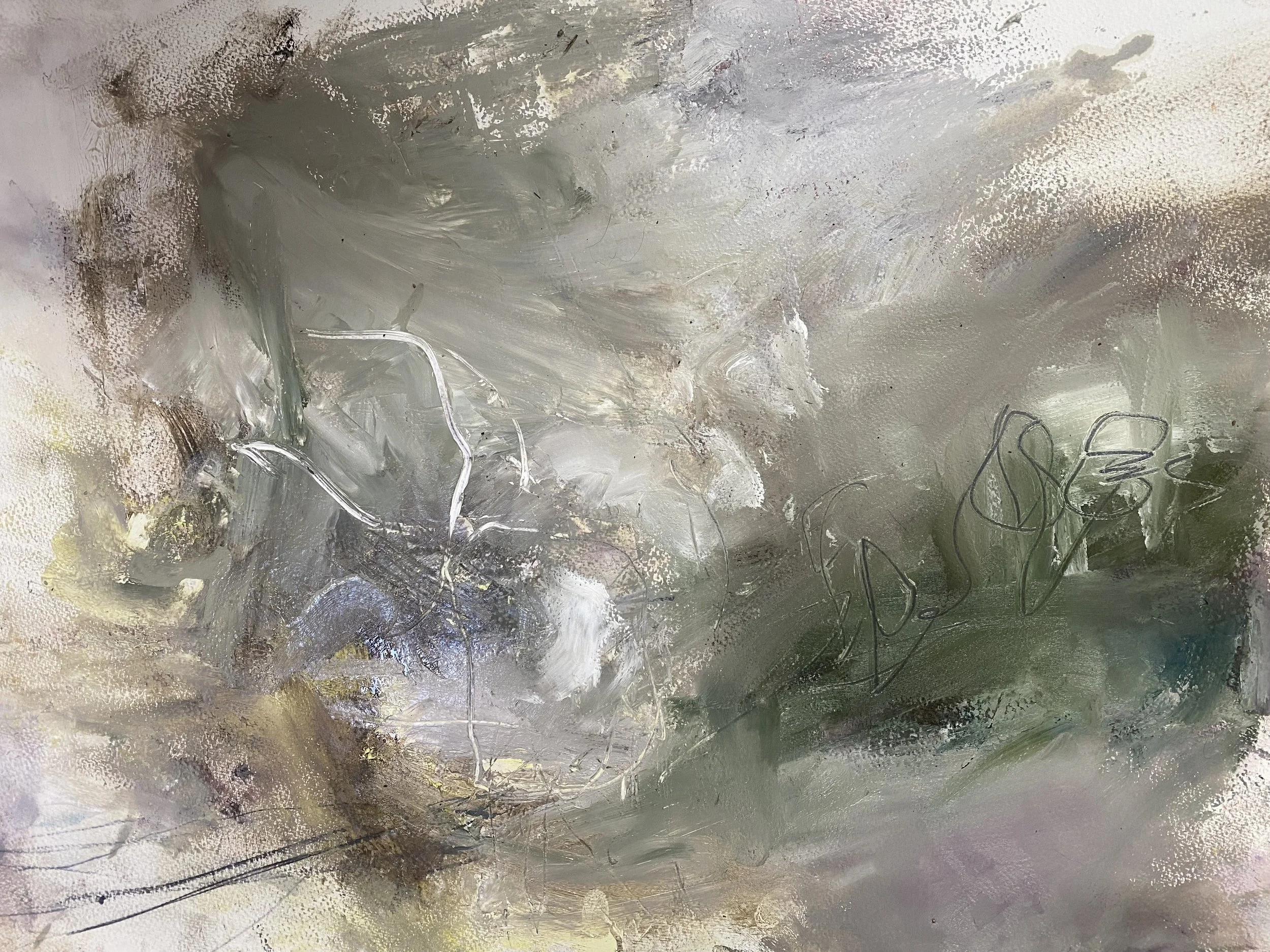 After Constable III, Oil on paper, 2026