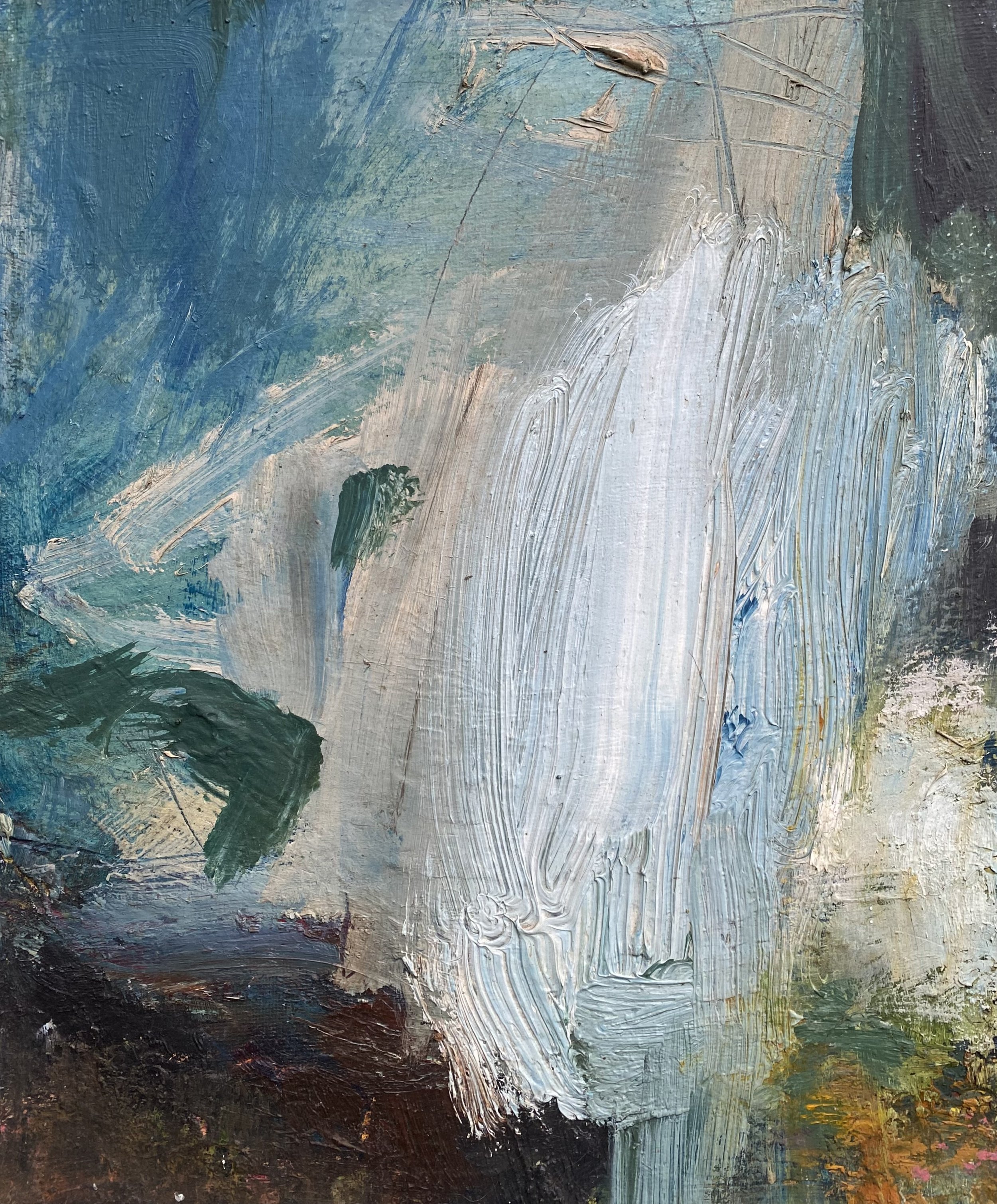 Where the light comes in II, Oil on board, 30 x 20cm, 2024
