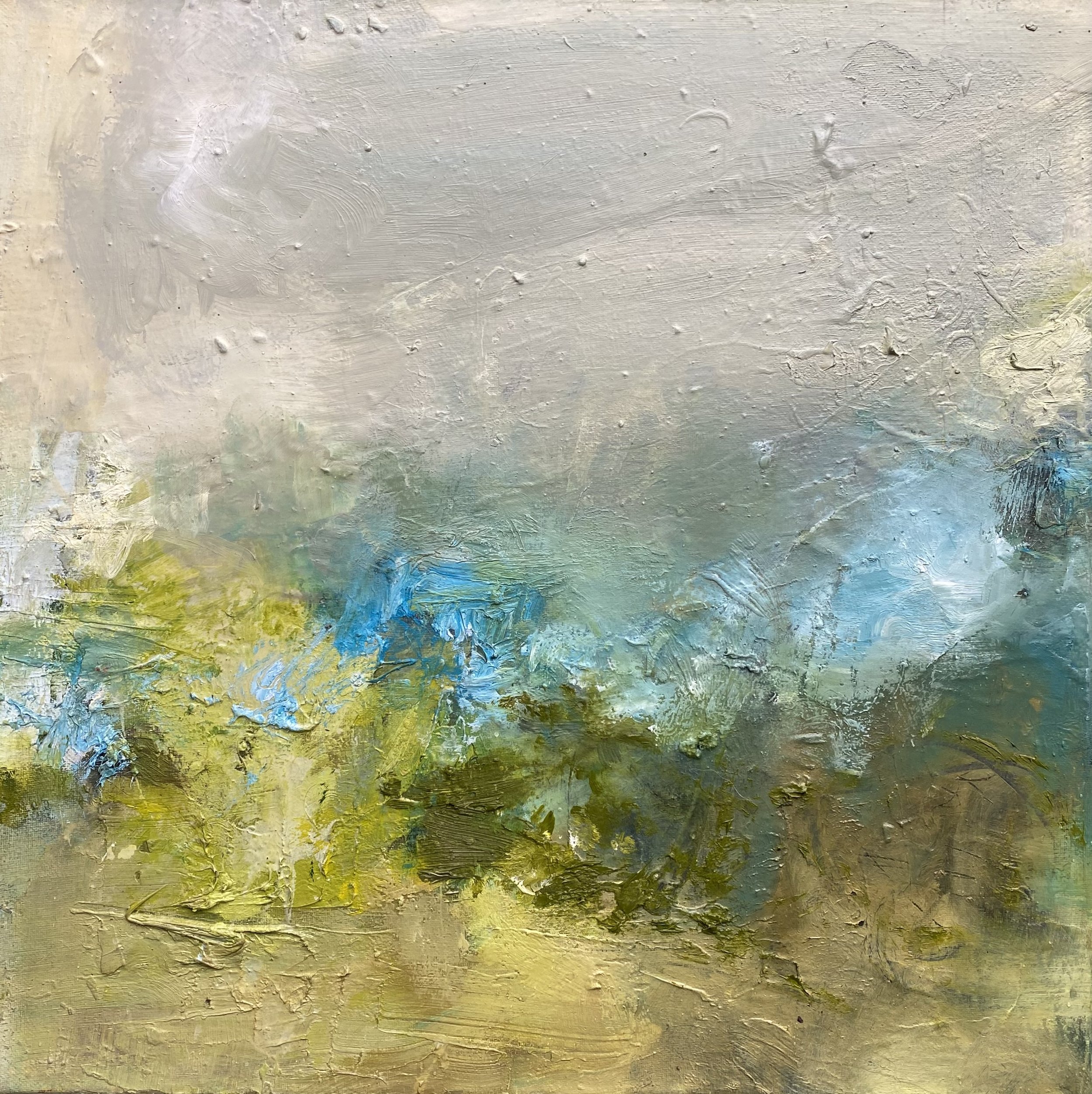 Renewal II, Mixed materials on canvas, 40 x 40cm, 2024