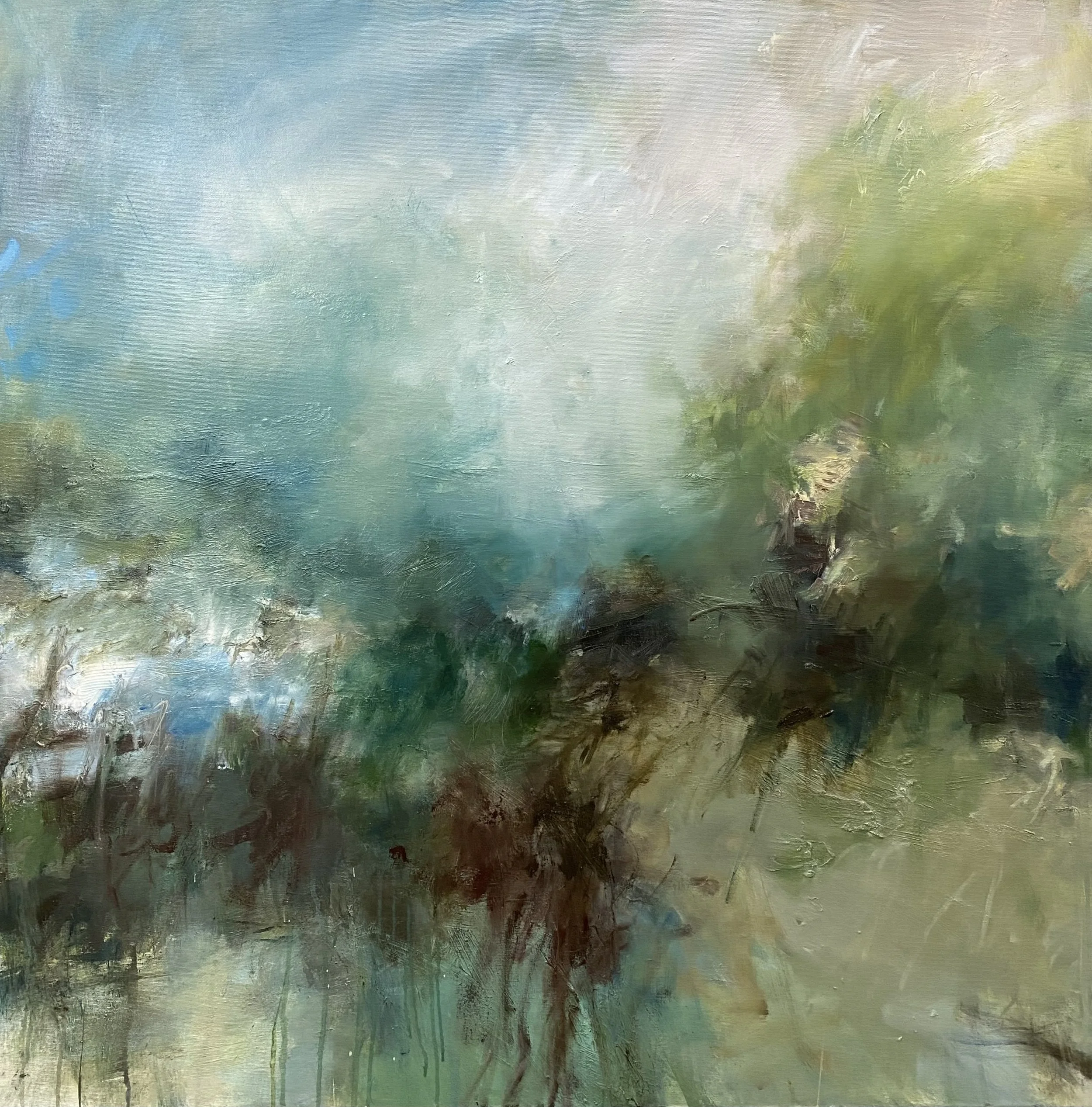 Wild stream, 2026, Oil on canvas, 
100 x 100cm, £2,850