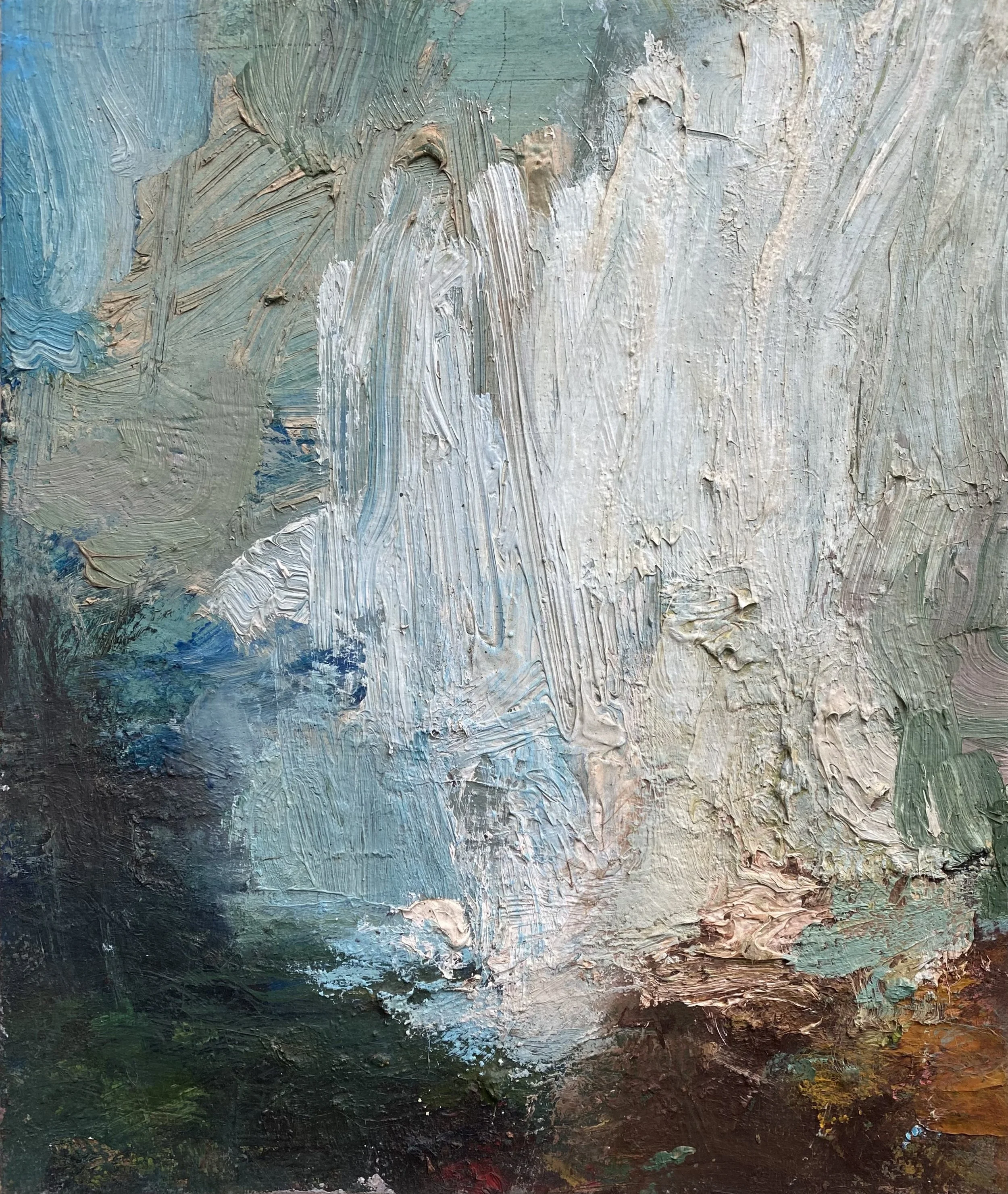 Where the light comes in I, Oil on board, 30 x 20cm, 2024