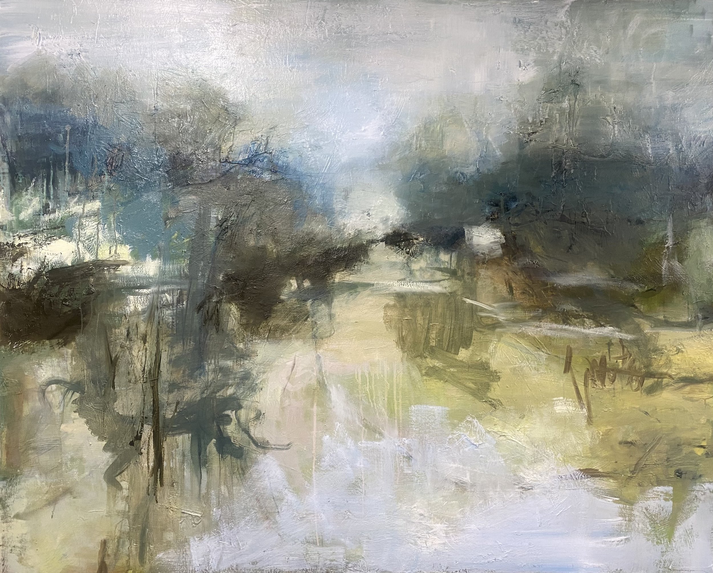 Chalk stream, 2025, Oil on canvas, 150 x 120cm, £3,850 