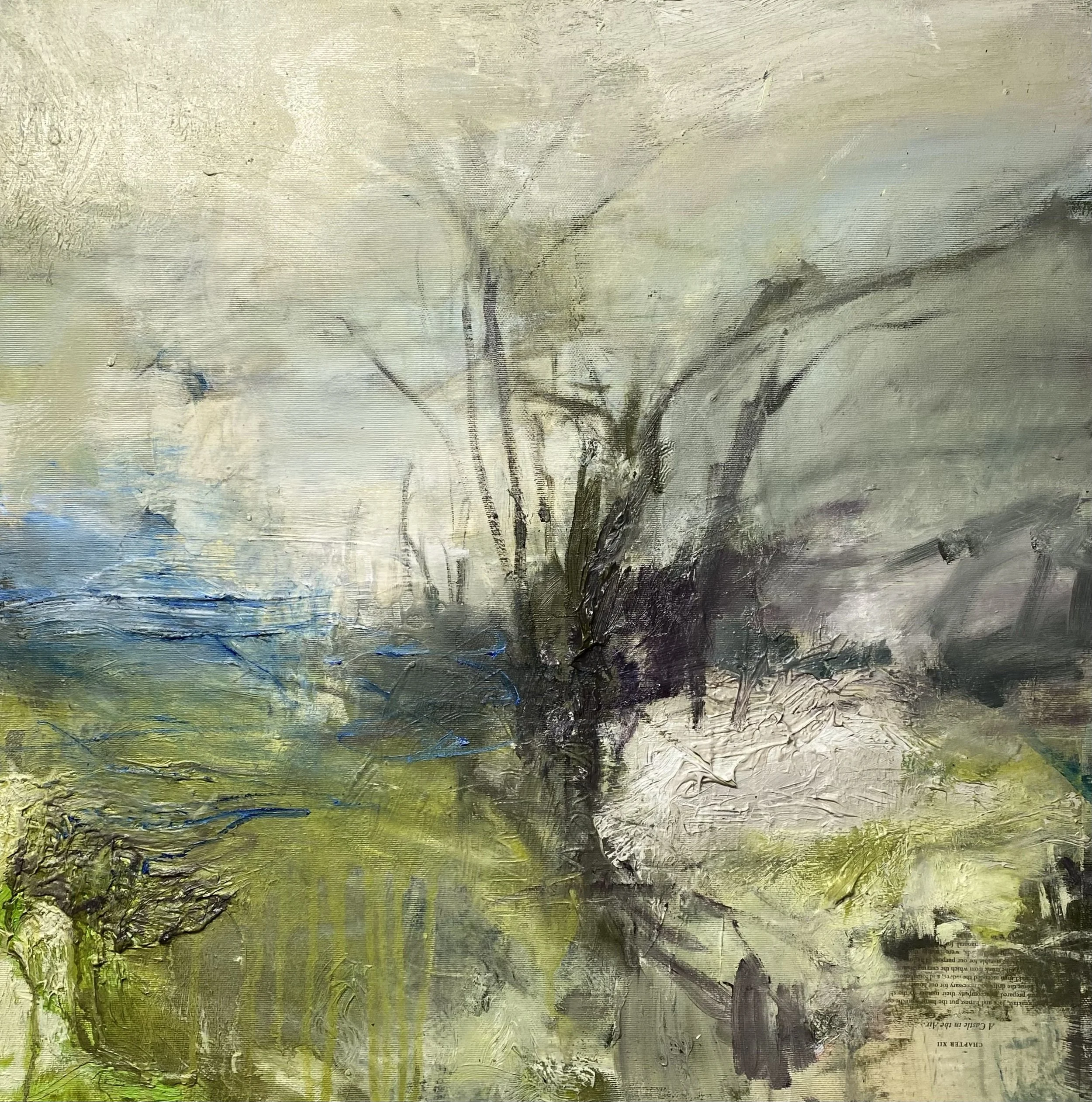 In a dream, Mixed materials on canvas, 60 x 60cm, 2026