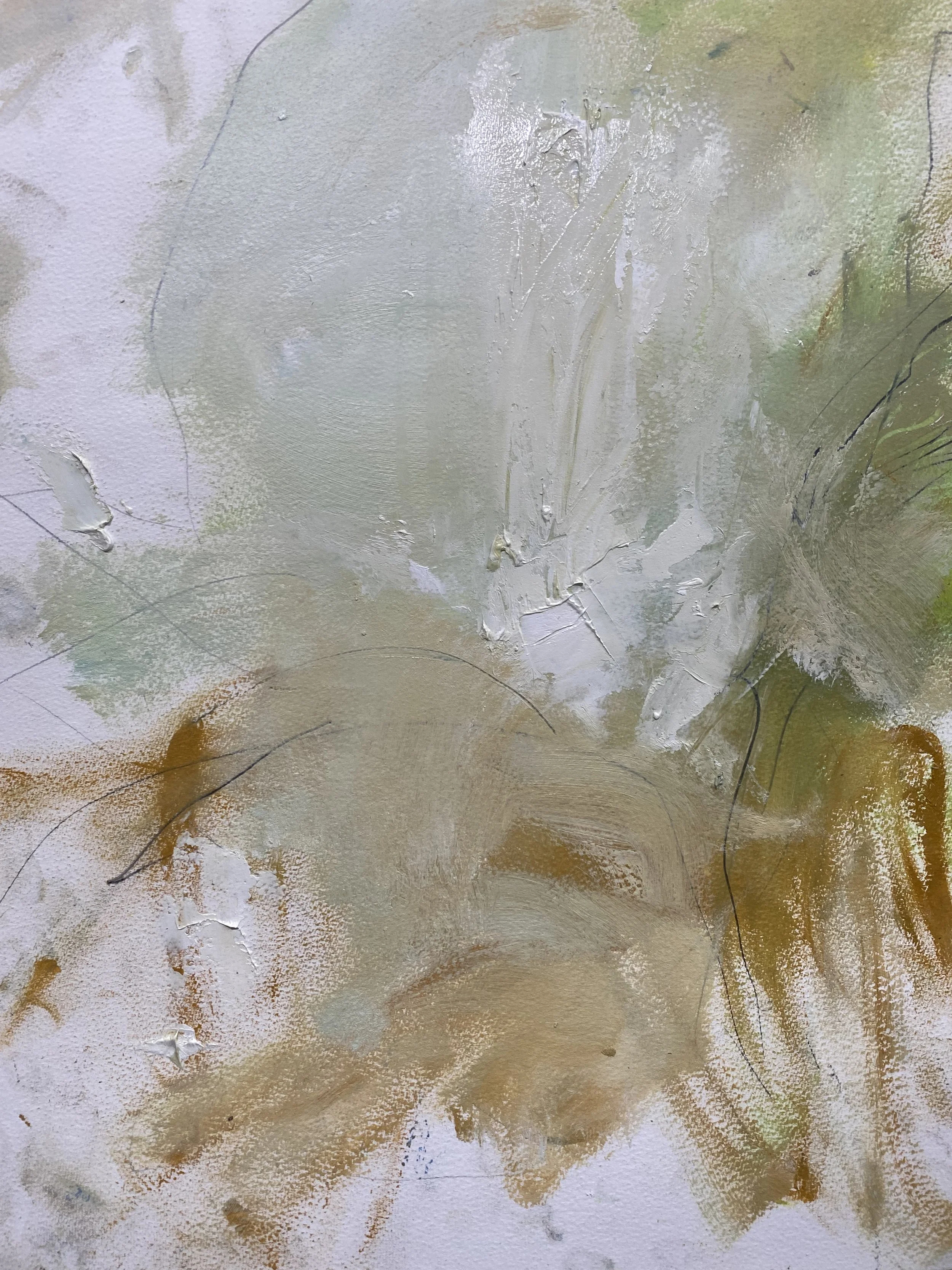 The space you left behind II, Oil & Graphite on paper, 50 x 40cm, 2026