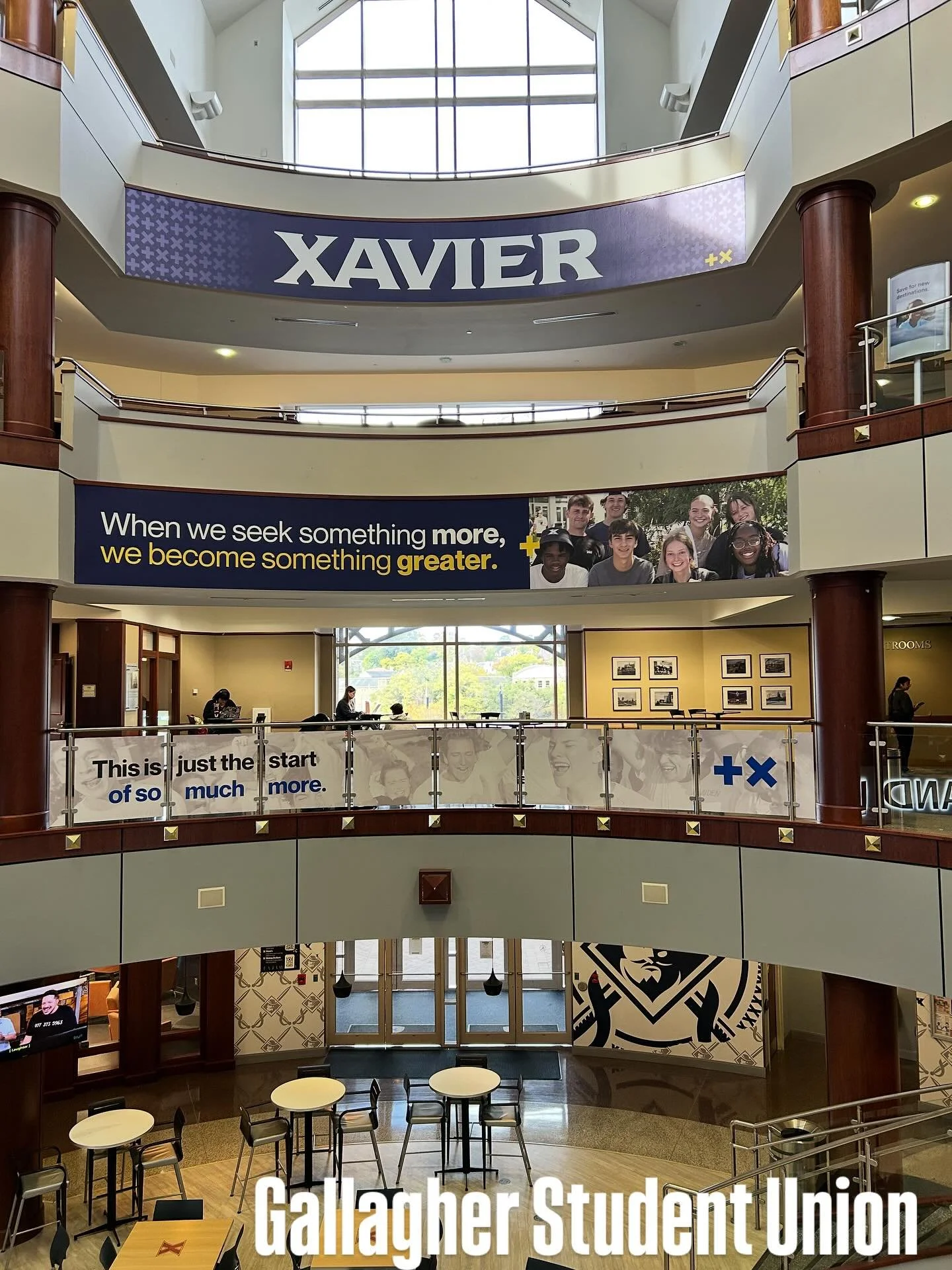 Campus visit to Xavier University. Beautiful campus, great tour, and my favorite part: the pizza atm 🍕