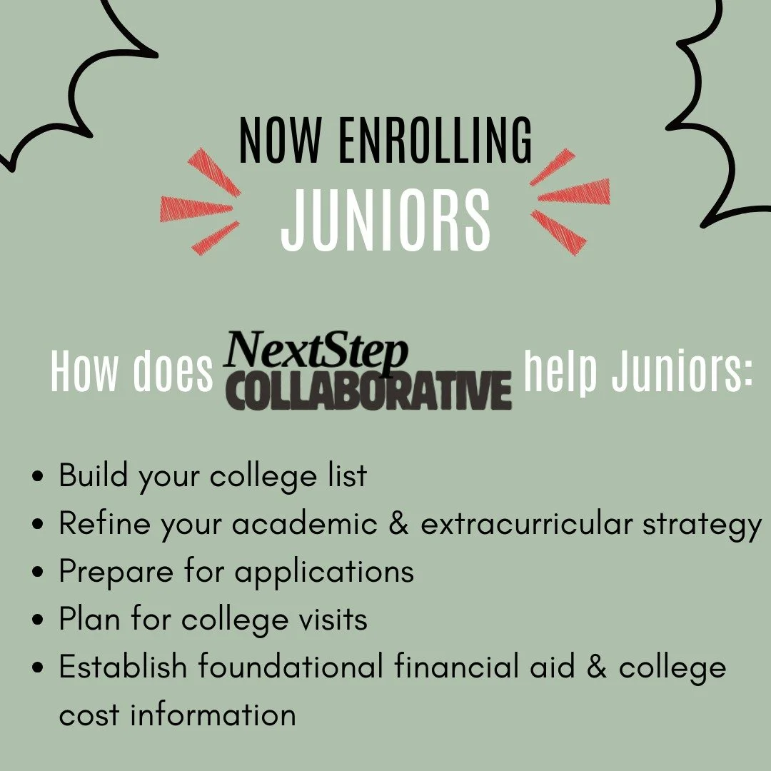 Secure your spot! Now enrolling juniors in high school. The summer before Junior year is the time to begin:
✴Building your college list
✴Refining your academic &amp; extracurricular strategy
✴Preparing for applications
✴Planning for college visits
✴E