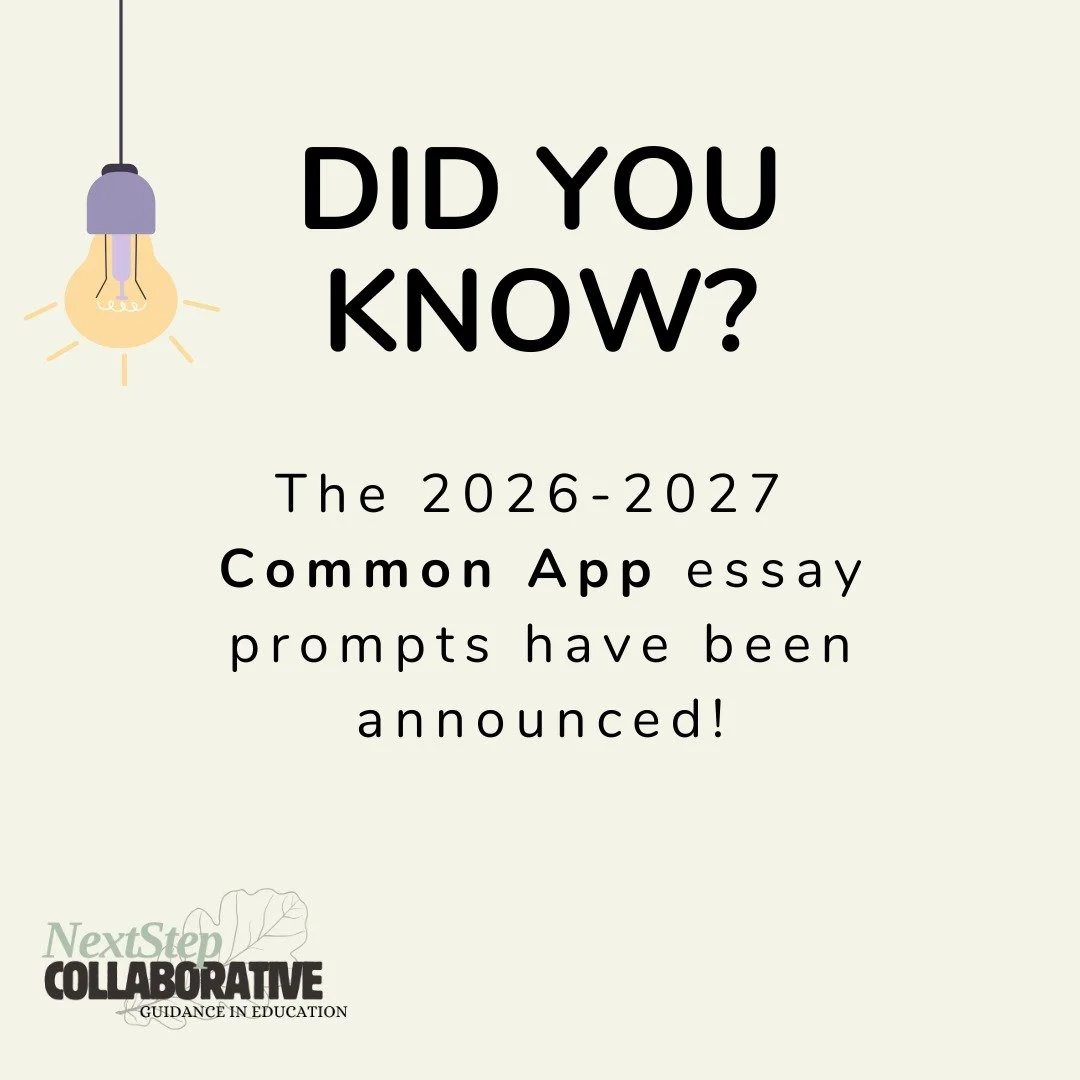 Common App has announced the 2026-2027 essay prompts! 

🔥Rising seniors, it's never too early to start brainstorming essay ideas!

#collegeapplications #collegeessays #classof2027