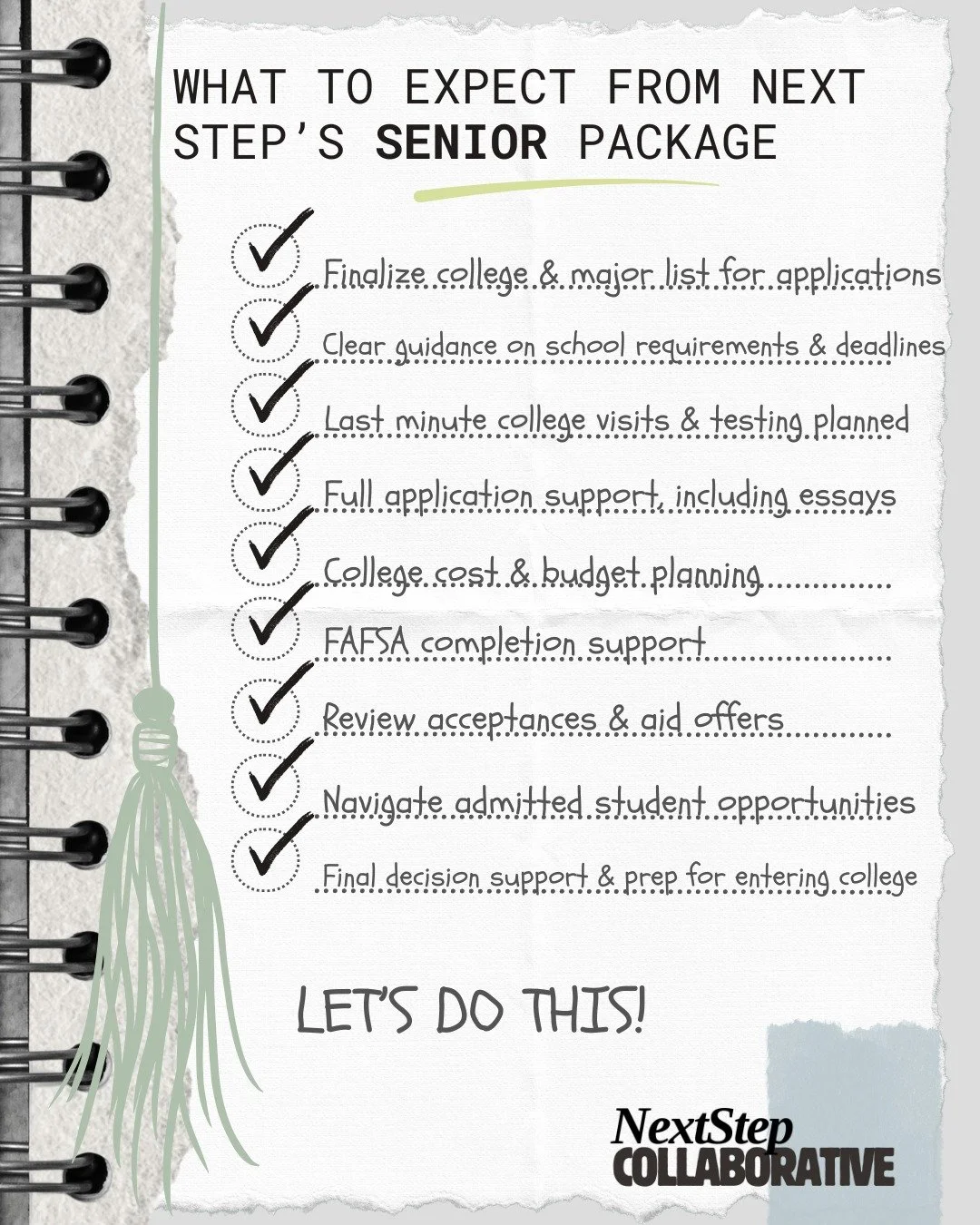 Rising seniors, it's your time! Next Step is here to support you!

Senior sessions begin the summer before senior year and run through the end of senior year.

A few slots are still available for Seniors for this coming summer! Schedule a free virtua