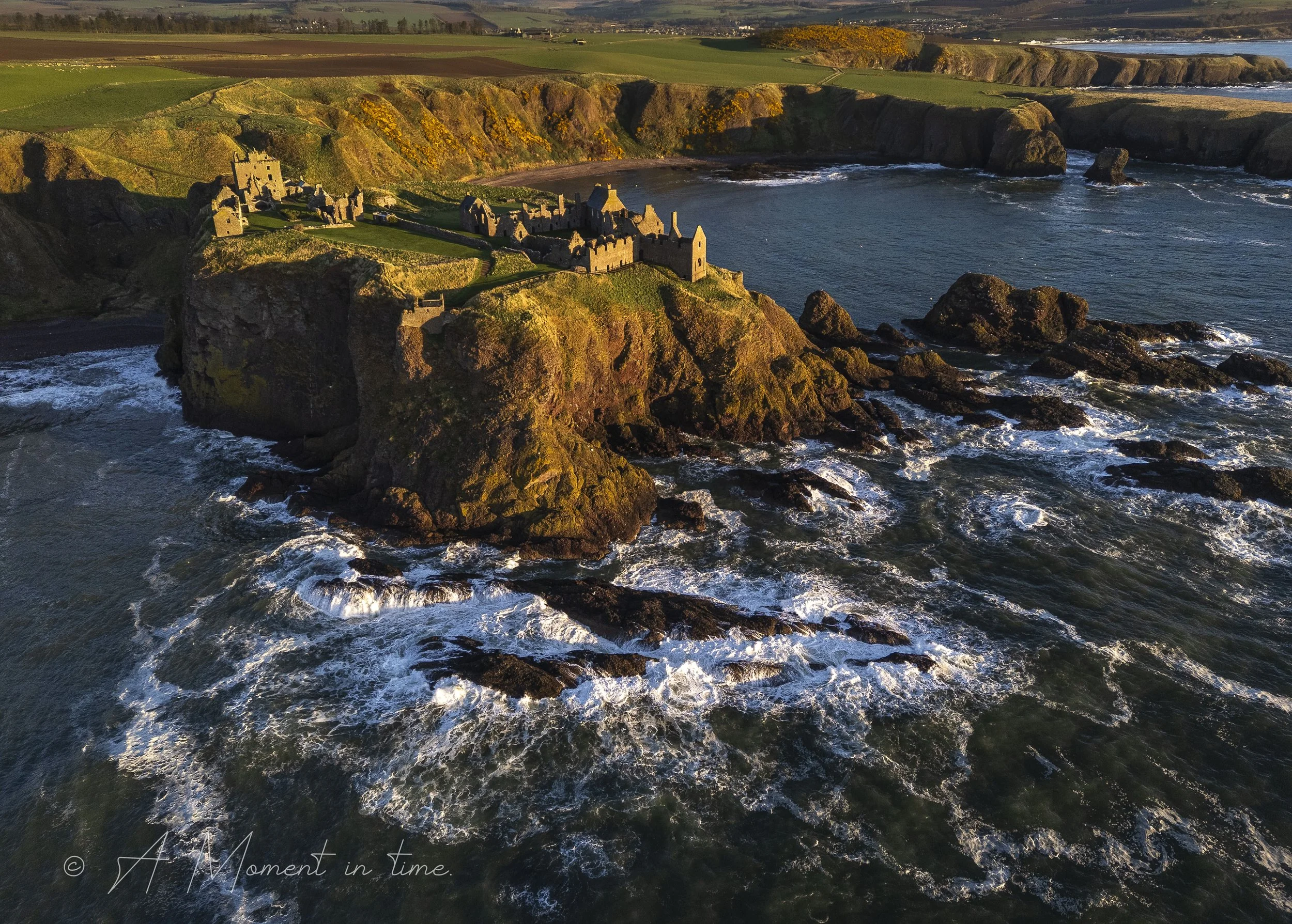 Attack from the sea.  Dunnottar Castle.