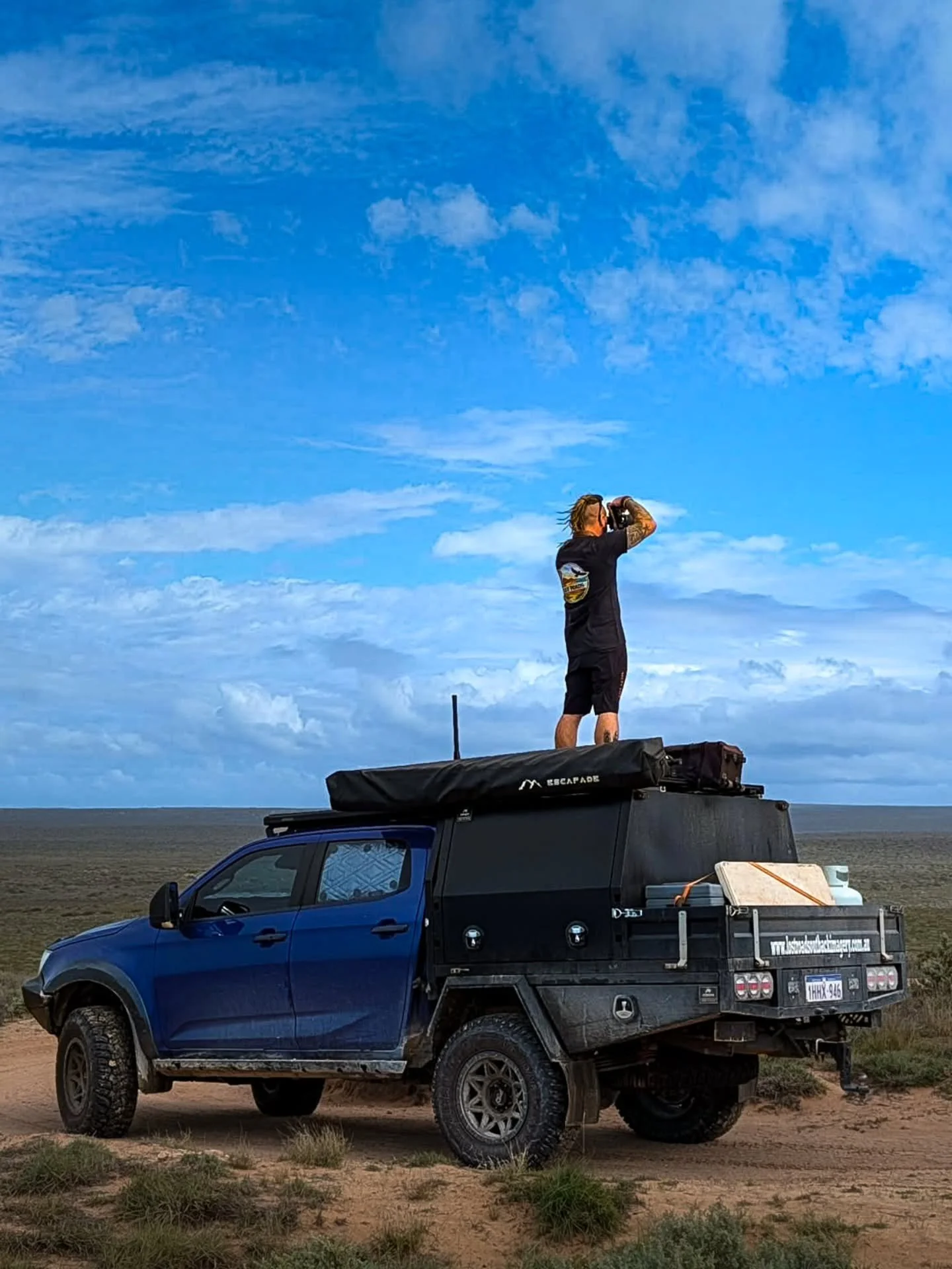 Behind the scenes snapping some of our best pics yet. We can't wait to share these ones with you all. 📸

#lostroads 
#dirkhartogisland 
#SharkBay 
#ExploreAustralia 
#australianlandscape
