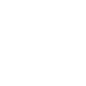 Line drawing of a rocket with stars around it on a black background.