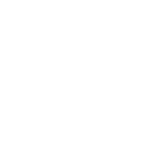 A white line drawing of a plant with five leaves on a black background.