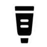 Simple black and white icon of a lotion or soap pump bottle.