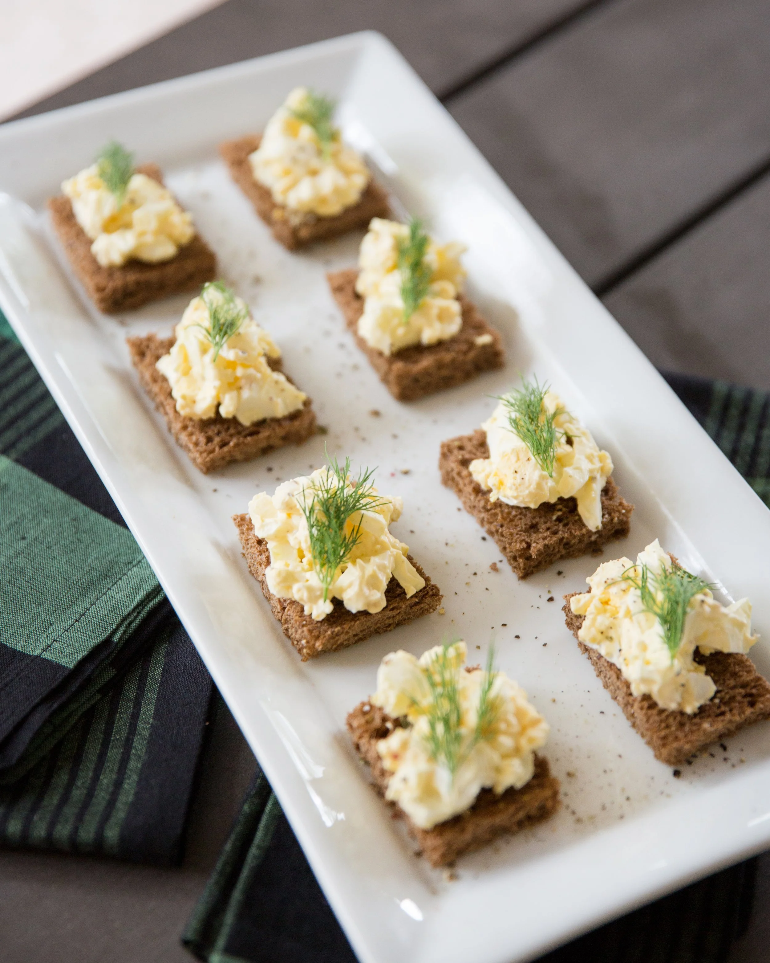 How to Make Smoked Egg Salad Sandwich Appetizers