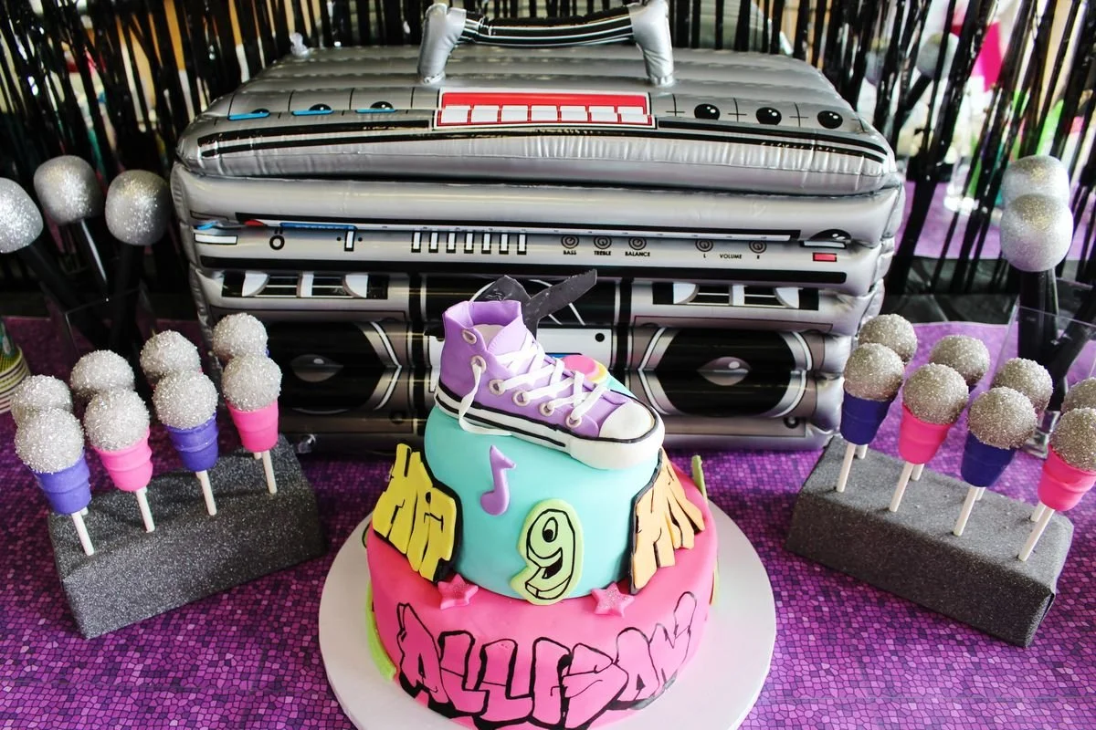 hip hop–themed dance birthday party 