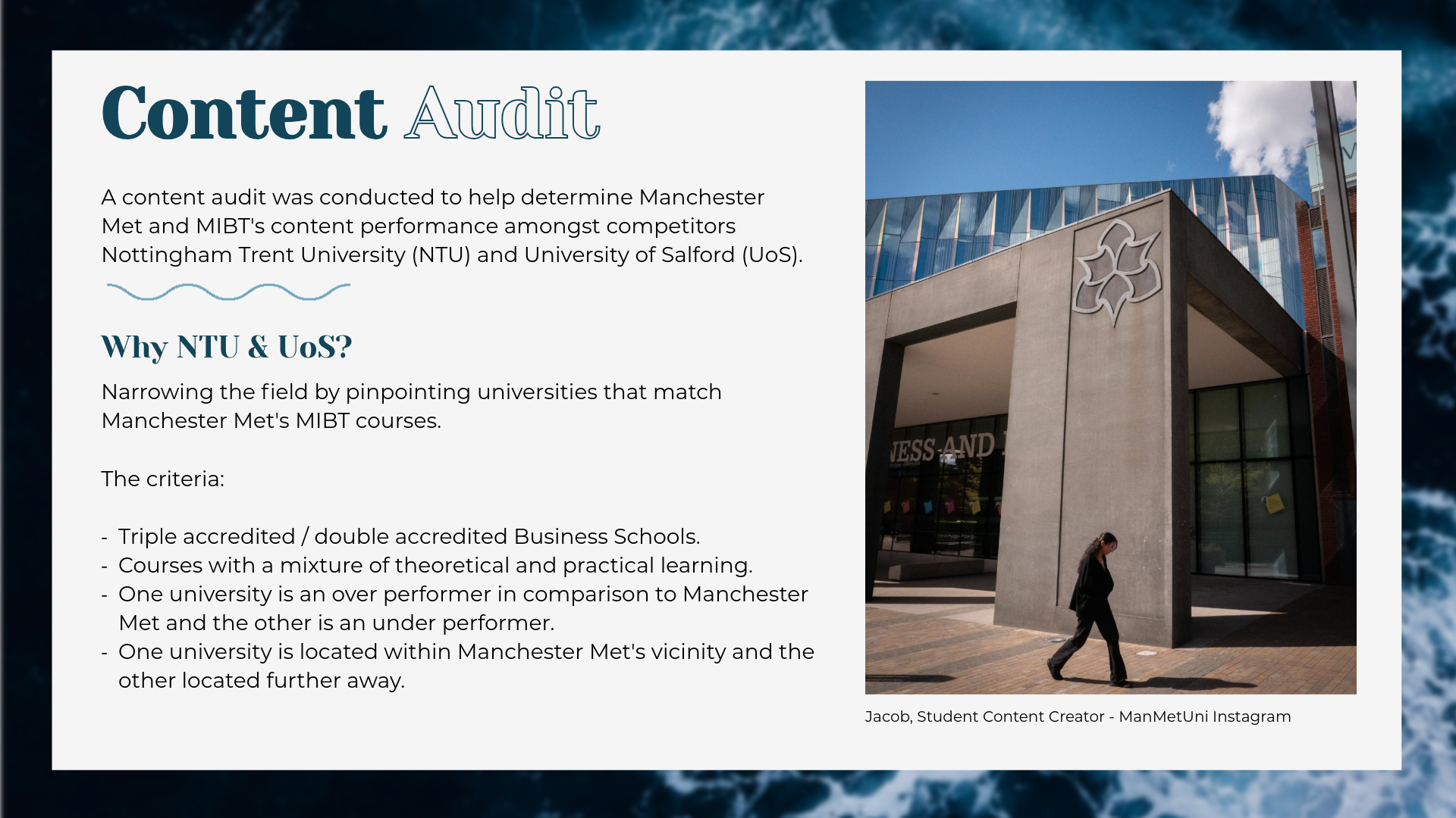 Content Audit and Chosen Competitors