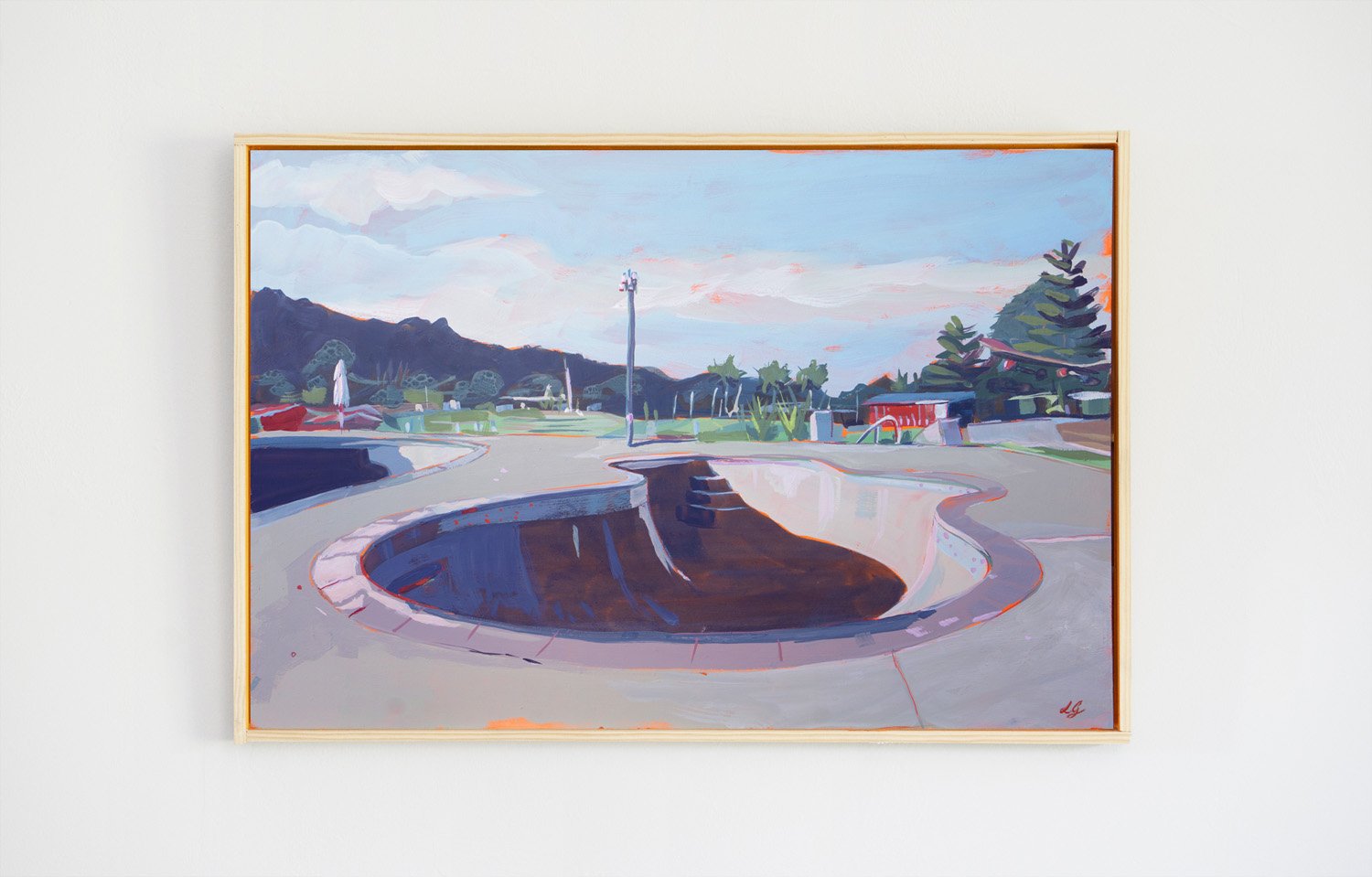 Mangawhai, Gouache on Panel, SOLD