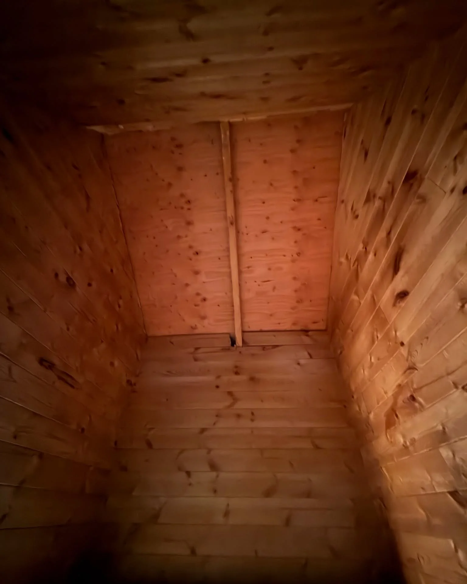 Closed skylight opening in a Berlin home before restoration
