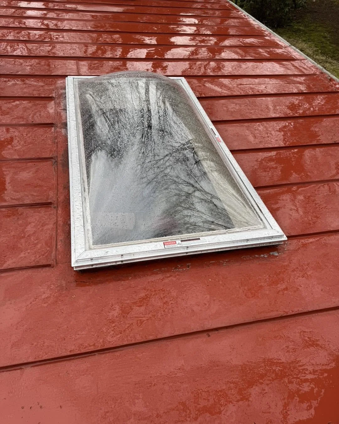New dome skylight after replacement