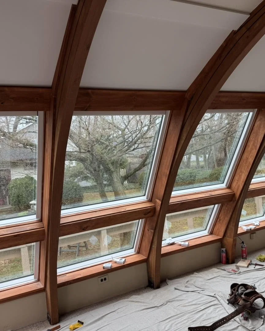 VELUX skylight installation in progress