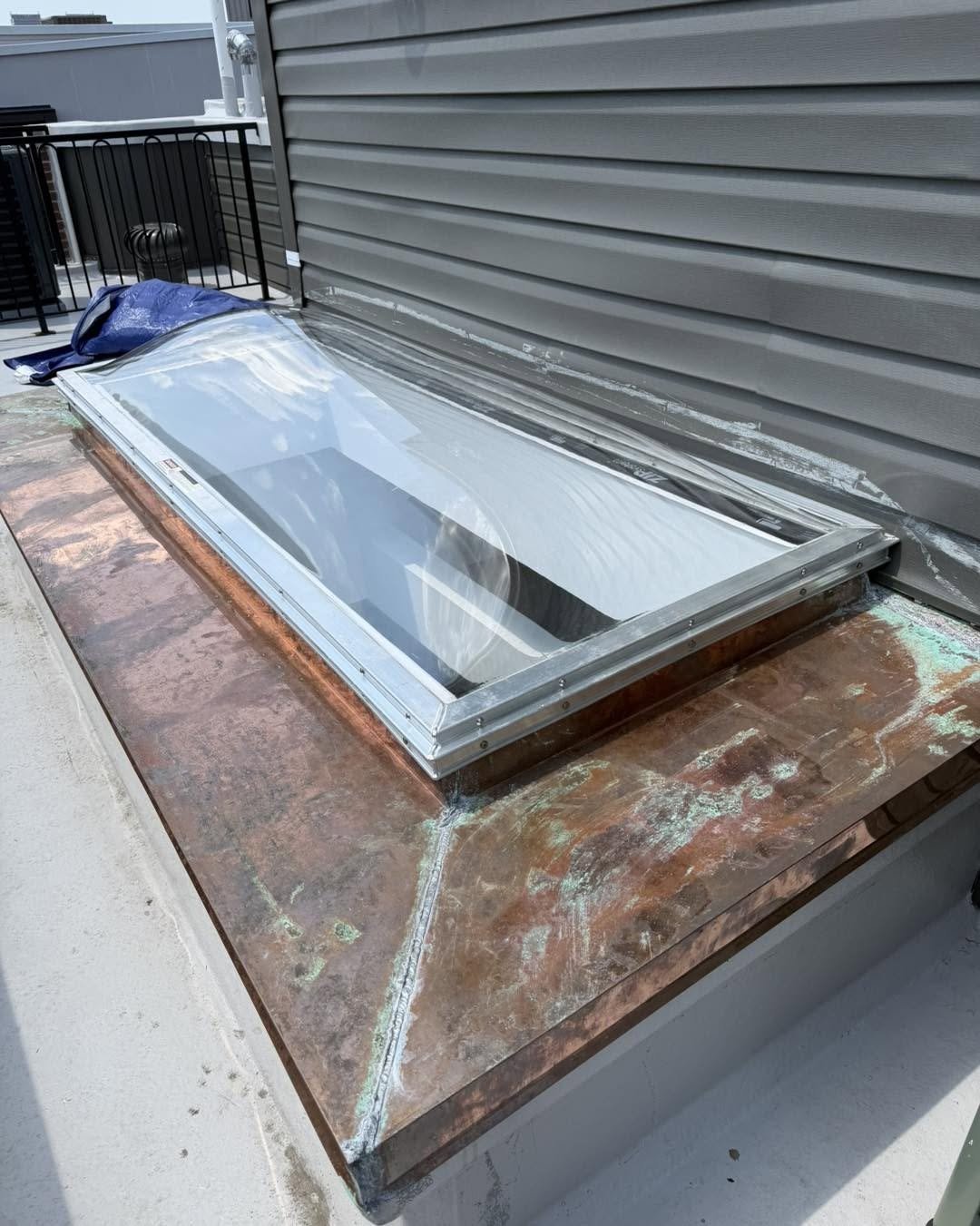 Newly installed skylight with leaking issues at a Philadelphia home before replacement