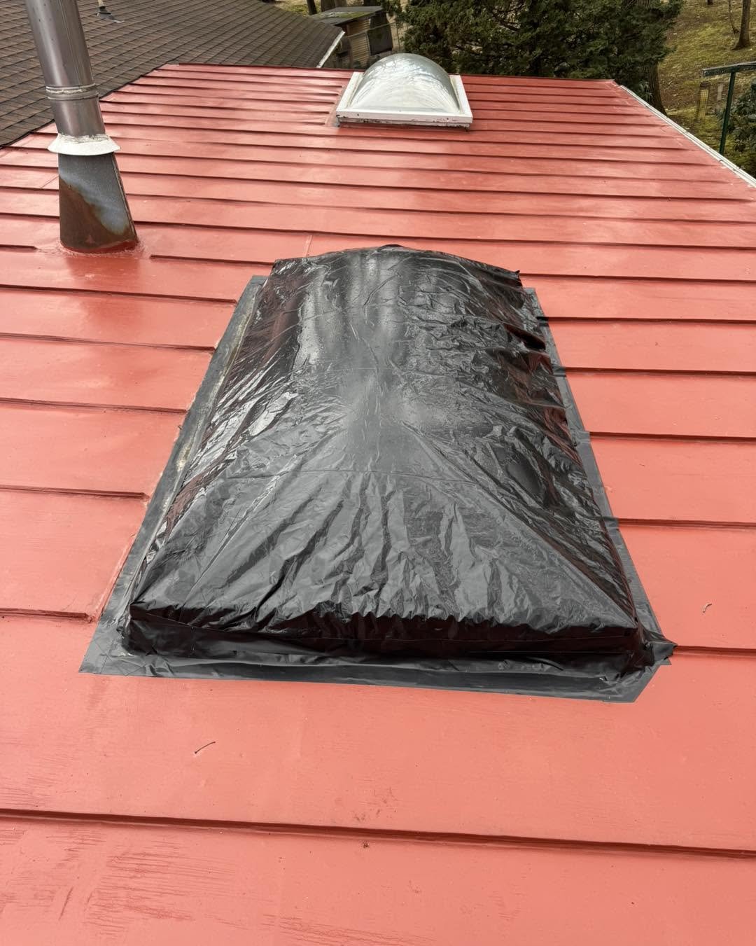 Old dome skylight before replacement