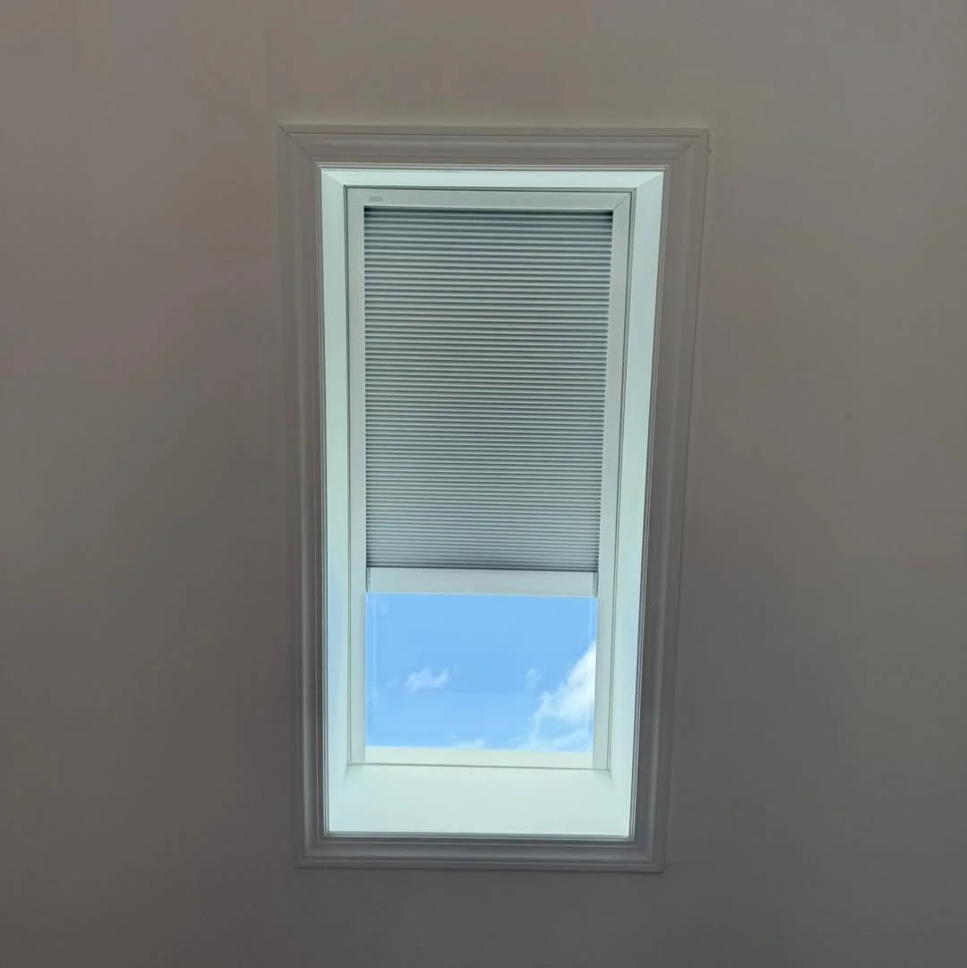 Solar-powered room-darkening blind installed on an upgraded skylight in Berlin, NJ