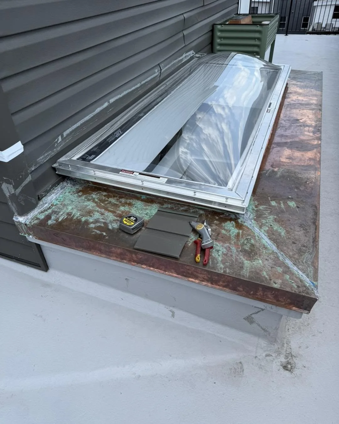 Newly installed skylight with leaking issues at a Philadelphia home before replacement