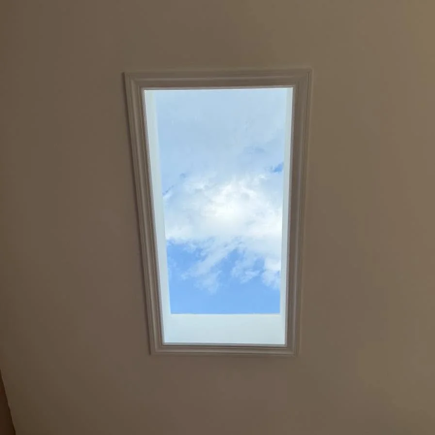 Upgraded skylight with newly installed interior trim in a Berlin, NJ home