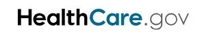 HealthCare.gov logo with black and blue text on a white background.