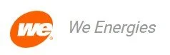 We Energies logo with orange oval and white text